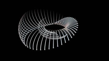 a spiral shaped object on a black background video