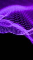 a purple background with a pattern of hexagon video