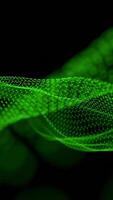 a green and black background with a large number of dots video