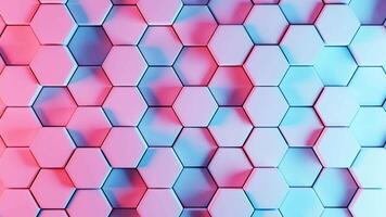 abstrato geométrico fundo com hexágonos video