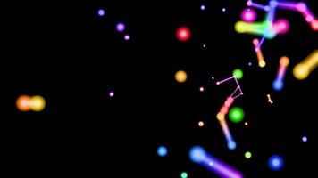 a clock with a black background and many colored lights video