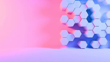 a colorful background with a bunch of hexagons video