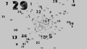 a clock with numbers numbers on it video