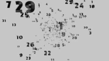 a clock numbers and numbers on it video
