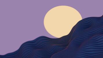 a mountain with a full moon in the background video