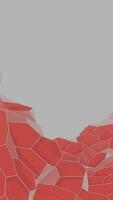 red and gray background with a broken glass video