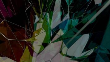 abstract glass with colorful shapes and lines video