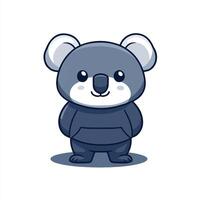 A cartoon koala bear in a blue hoodie vector