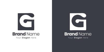 Minimalist Letter G Logo Design Square Shape for Professional Brand Identity Inspiration vector