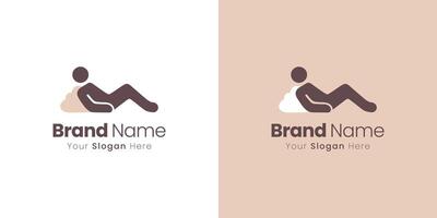 Relaxation and Mindfulness Symbolizing Restful Experiences in Personal Wellness Brand Identity Design vector