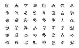Core Values Icon Pack. Premium editable Line Art for Integrity, Collaboration, Innovation, and Corporate Branding vector