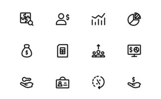 Professional ESOP Icons bundle pack- Scalable and Versatile Graphics for Equity Plans and Corporate Presentations vector