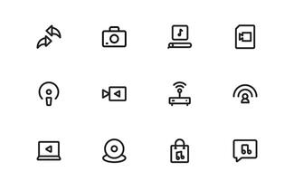 Audio Icon bundle. Scalable Illustrations for Music, Film, Podcasting, and Content Creation Needs vector