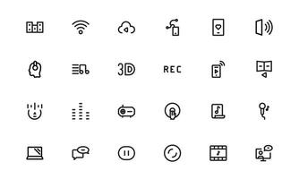 Audio Icon Package. Scalable Illustrations for Music, Film, Podcasting, and Content Creation Needs vector