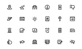 Creative Blogging Icons bundle set. Outline and Filled Designs for Blogs, Websites, and Social Media Content vector