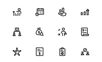 Professional ESOP Icons - Clean, Scalable and Versatile Graphics for Equity Plans and Corporate Presentations vector