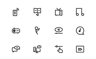 Audio Icon bundle collection. Scalable Illustrations for Music, Film, Podcasting, and Content Creation Needs vector