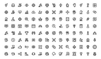 Core Values Icon Pack. Premium Line Art for Integrity, Collaboration, Innovation, and Corporate Branding vector