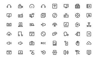 Audio Icon Pack collection. Scalable Illustrations for Music, Film, Podcasting, and Content Creation Needs vector