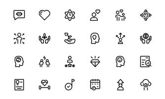 Core Values Icon Pack. Professional Line Art for Integrity, Collaboration, Innovation, and Branding outline vector