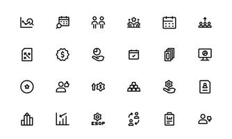 Professional ESOP Icons - Premium Scalable and Versatile Graphics for Equity Plans and Corporate Presentations vector
