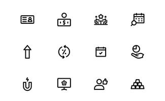 Professional ESOP Icons bundle package - Scalable and Versatile Graphics for Equity Plans and Corporate Presentations vector