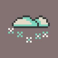 cloud snowflake pixel vector