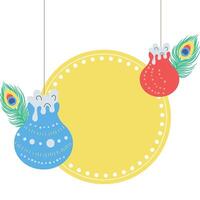 pongal frame with pots vector