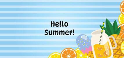 blue lines hello summer backdrop vector