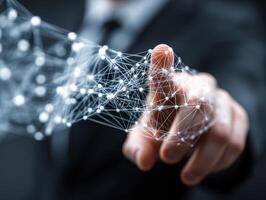 Business and technology concept. Communication network photo
