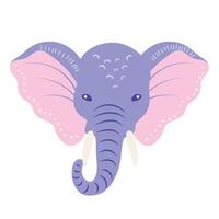 flat icon elephant on the white background vector