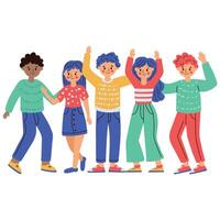 hand up illustration people vector