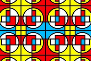 A colorful pattern with red, yellow and blue squares vector