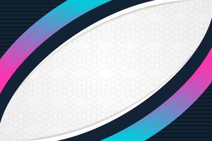 curve geometric elements abstract background with transparent hexagon line pattern. the illustration on horizontal layout. vector
