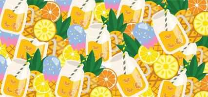 drinks hello summer backdrop vector
