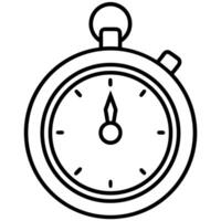 A simple outline icon illustration of a stopwatch for time measurement and concepts vector