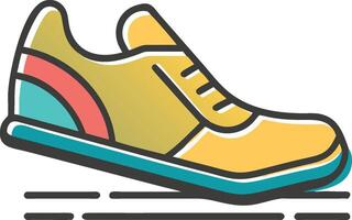 Colorful modern illustration of a running shoe representing exercise and active lifestyle vector
