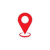 Red Location Pin Point icon.Address,map locator vector