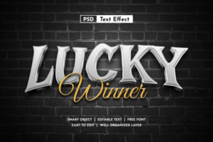 Luxury Silver and Gold 3D Text Effect. Editable Game Title, Movie Logo, and Event Design. Shiny Metallic Font Style with Smart Objects and Easy Customization psd