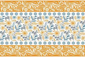 rose border design with sketch, cotton flower embroidery print, textile outline pattern idea, fashion fabric motif drawing, abstract floral texture vector