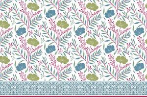 sketch flower pattern for fabric, hand drawn floral border, line art rose style, bedsheet cover design print, abstract one line idea vector