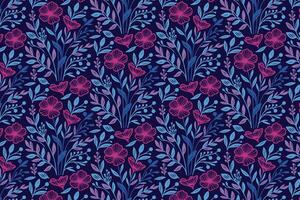 minimal pattern with one line rose sketches cotton flower outlines and trendy floral repetition for textiles and packaging print vector