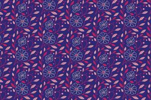 floral cotton flower pattern in line art style with modern rose sketches and abstract repetition for fashion wrapping and bed linens vector