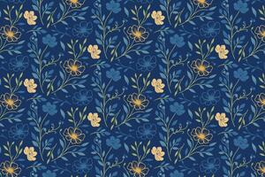 sketch rose pattern with line drawn cotton blooms and repeating outlines for use in textile fashion wallpaper and packaging vector
