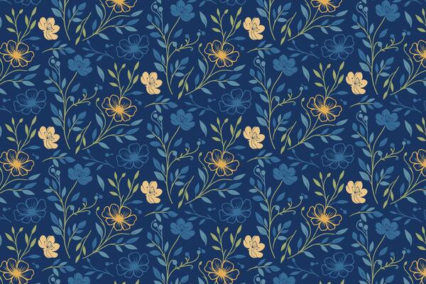sketch rose pattern with line drawn cotton blooms and repeating outlines for use in textile fashion wallpaper and packaging