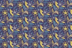 cotton rose sketch pattern in line art style with floral repetition for home textile wrapping fabric and kitchen prints vector