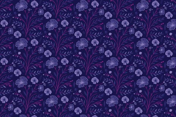 botanical floral pattern with continuous cotton flower art one line rose sketches and modern leaf elements for pillow and bedsheet design