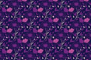 hand drawn sketch pattern with line art rose cotton flower repetition and abstract floral features for use in pillow and wall applications vector