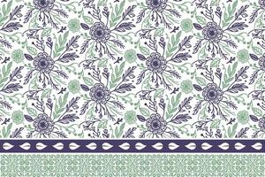 trendy outline floral sketch, cotton flower border design, modern one line print idea, wrapping paper texture pattern, textile motif drawing vector