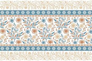 home textile floral pattern, border motif with cotton sketch, one line rose outline design, wrapping paper fabric idea, trendy print texture vector